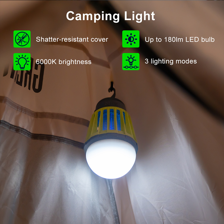 New Type C Rechargeable Outdoor UV USB Rechargeable Mosquito Killer Bug Repellent Lamp Bulb