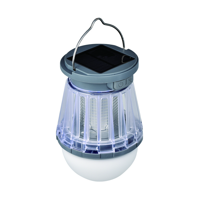 New Patent 2 in 1 USB Solar Rechargeable Portable Bug Zapper Mosquito Killer Lamp Camping Lantern Outdoors Zapper Lamp