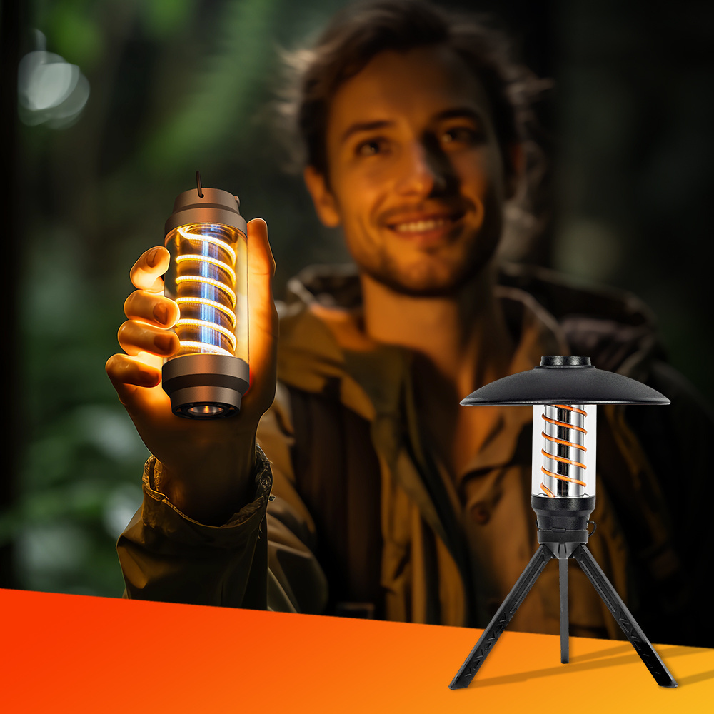 New Design Rechargeable Tent LED Retro Camping Lantern Camping Light Stick Lamp for Outdoor