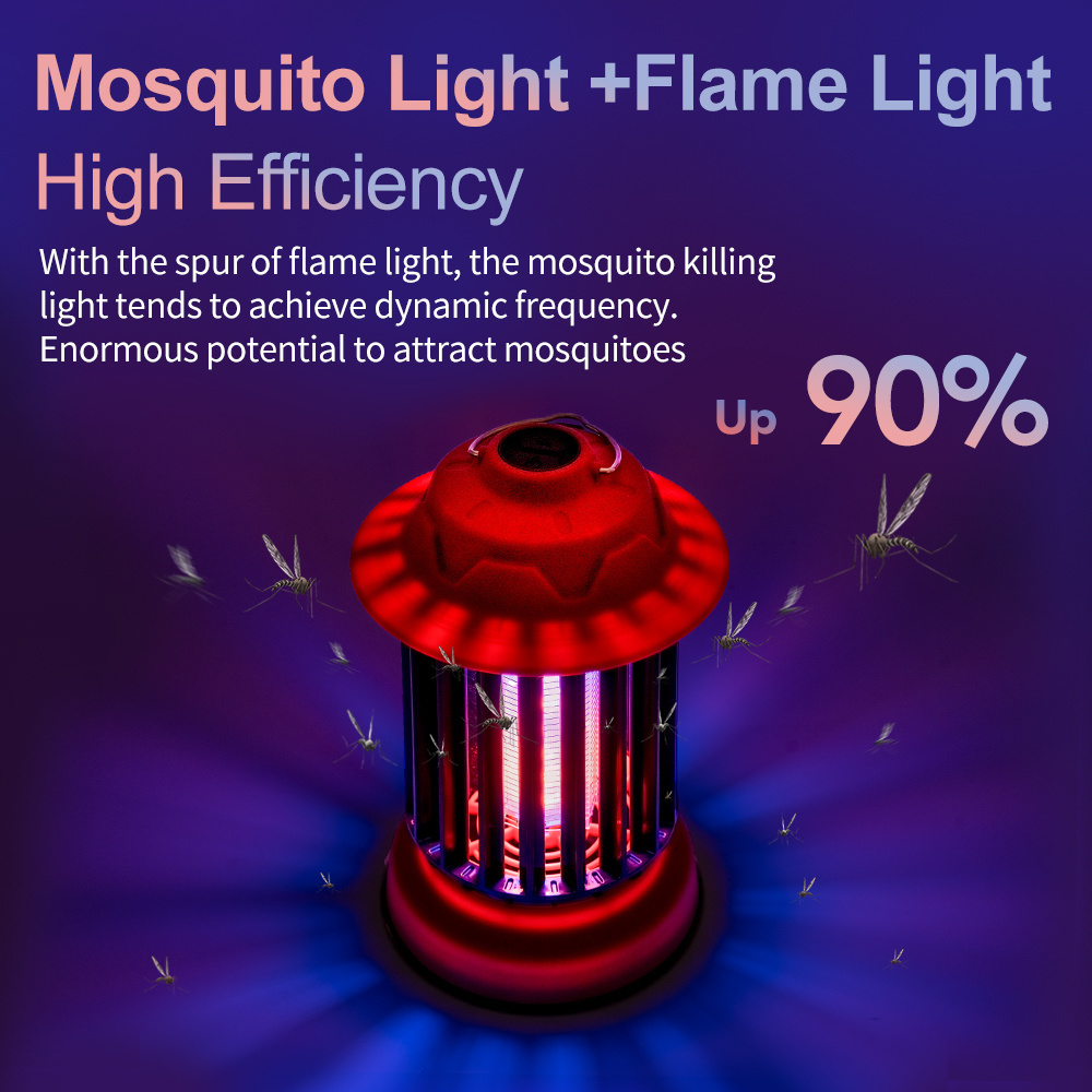 USB Bug Zapper LED Mosquito Light Insect Pest Killer Lamp Flickering Flame Torch Lights