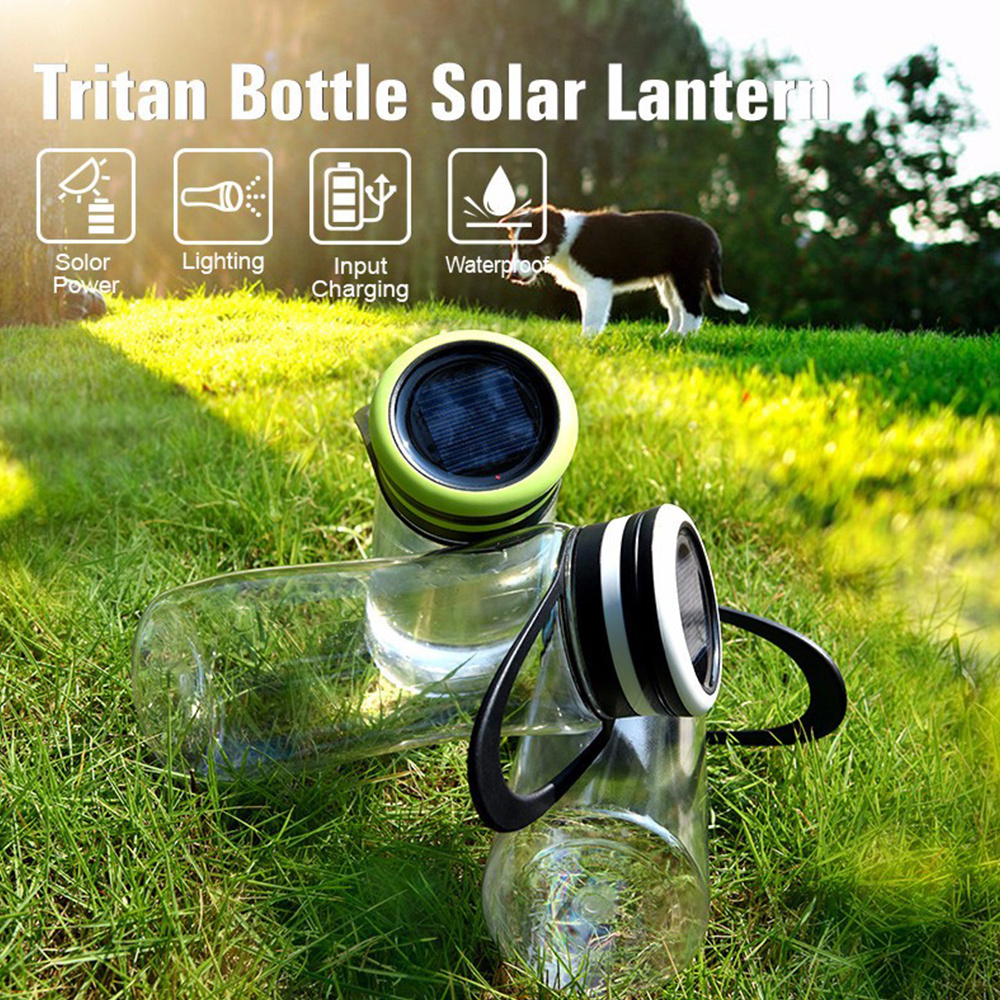 tritan bottle solar camping light lantern outdoor lighting waterproof camping solar lamp