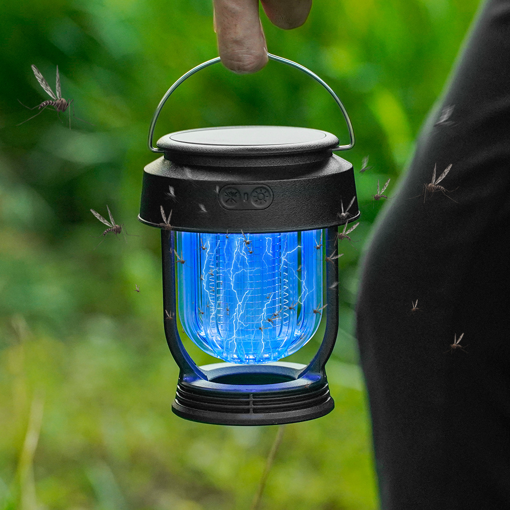 outdoor solar mosquito killer electric fly killer mosquito zapper lamp