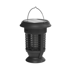 NEW IMPROVED Solar powered outdoor dual modes cordless bug zapper mosquito killer light