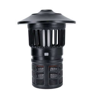 Rechargeable Electric Shock Rainproof Mosquito Trap Lamp Bug Zapper with Flame Light