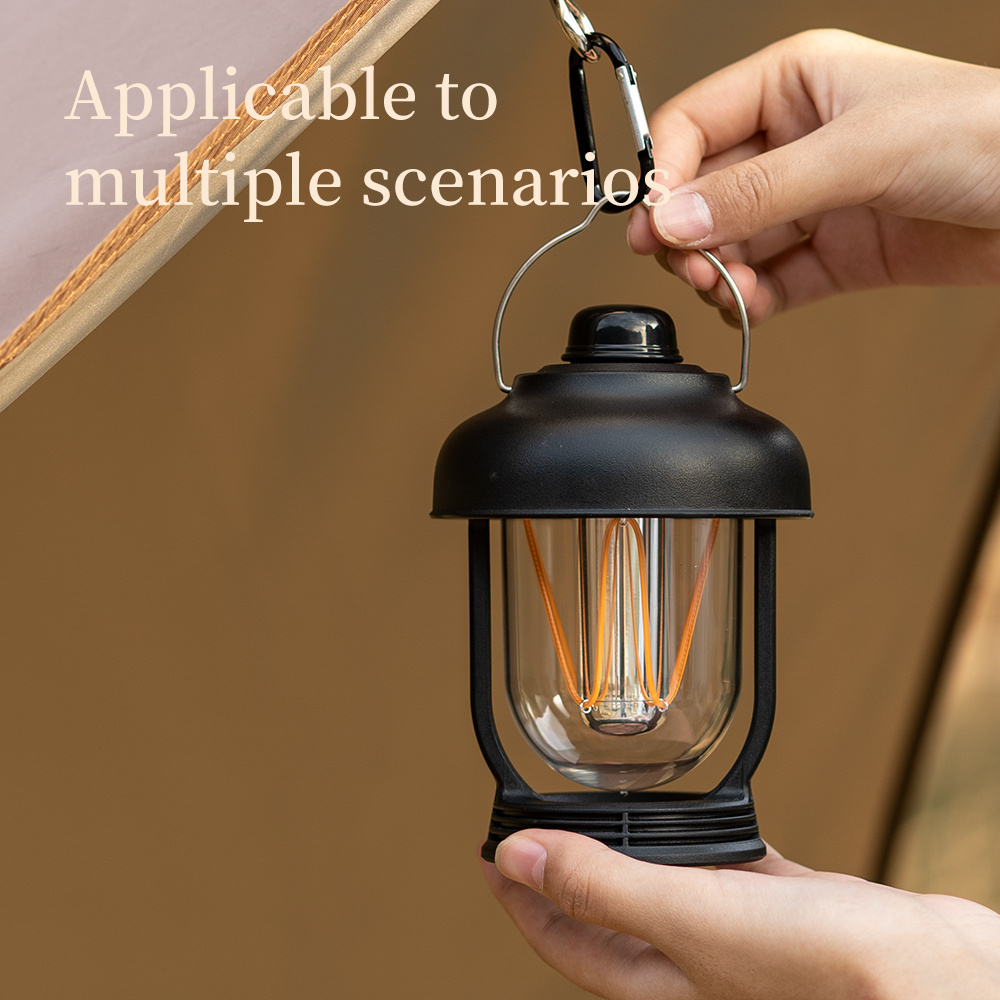 USB Type C Rechargeable Tent LED Retro Camping Lamp De Camping Light Camping Lantern with Candle Light