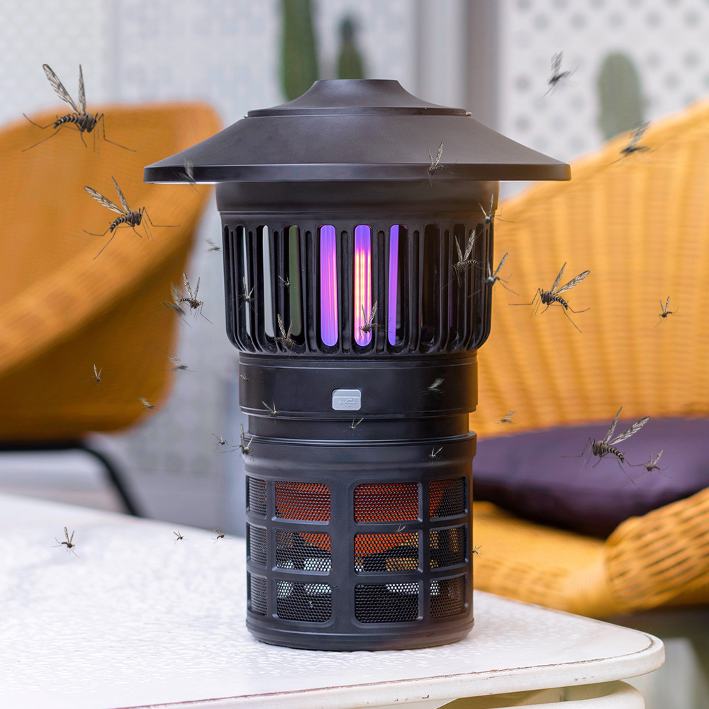 fly vacuum trap bug zapper usb mosquito lamp mosquito zapper with flame lantern