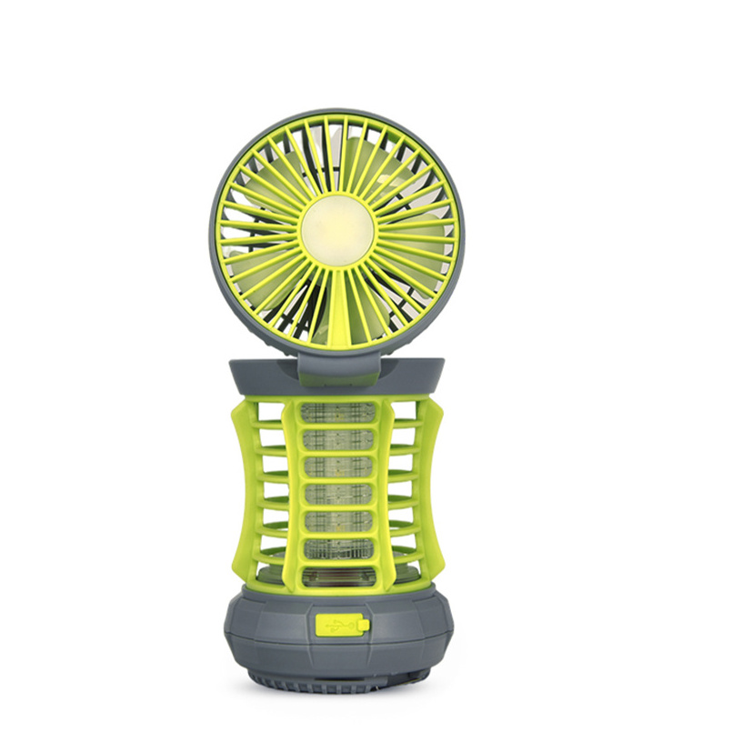 New Design Camping Fan Light with Mosquito Killer Lamp Outdoors Bug Zapper Lantern