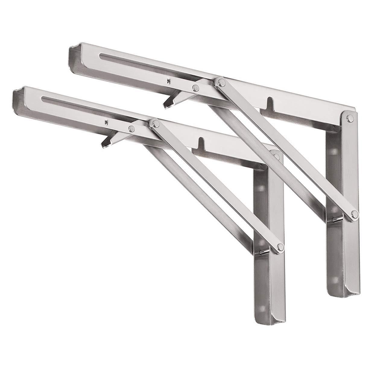 Folding Table Bracket Bench Lowes Triangle Adjustable Stainless Steel L Angle Wall Mounting Shelf Metal Folding Table Brackets