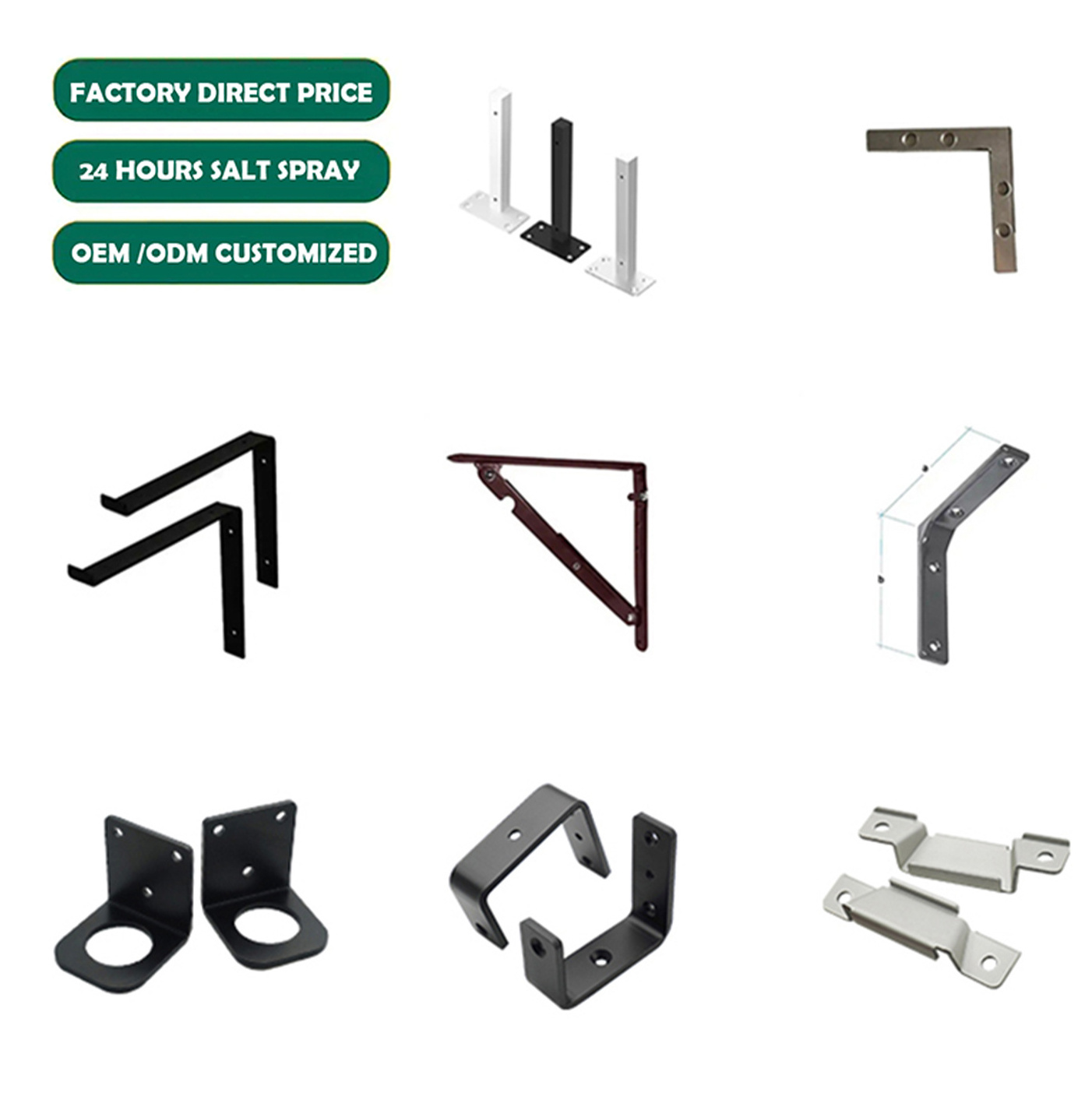 Factory Custom Metal Corner Connecting Brackets L Angle Hammered Brackets