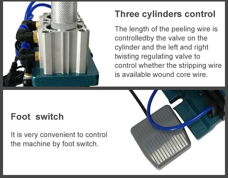 3FN Pneumatic manual multi core wire stripping twisting machine with 220V