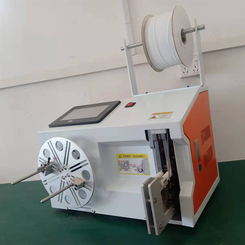 Video semi automatic wire twist tie machine Cable Coil Winding and Binding Machine with 220v