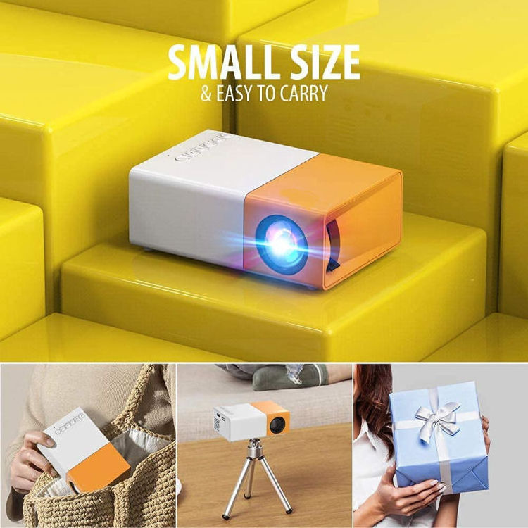 Mini Projector DLP 1080p Smart Android Wifi BT Quad Core Mobile Phone YG300 Projector