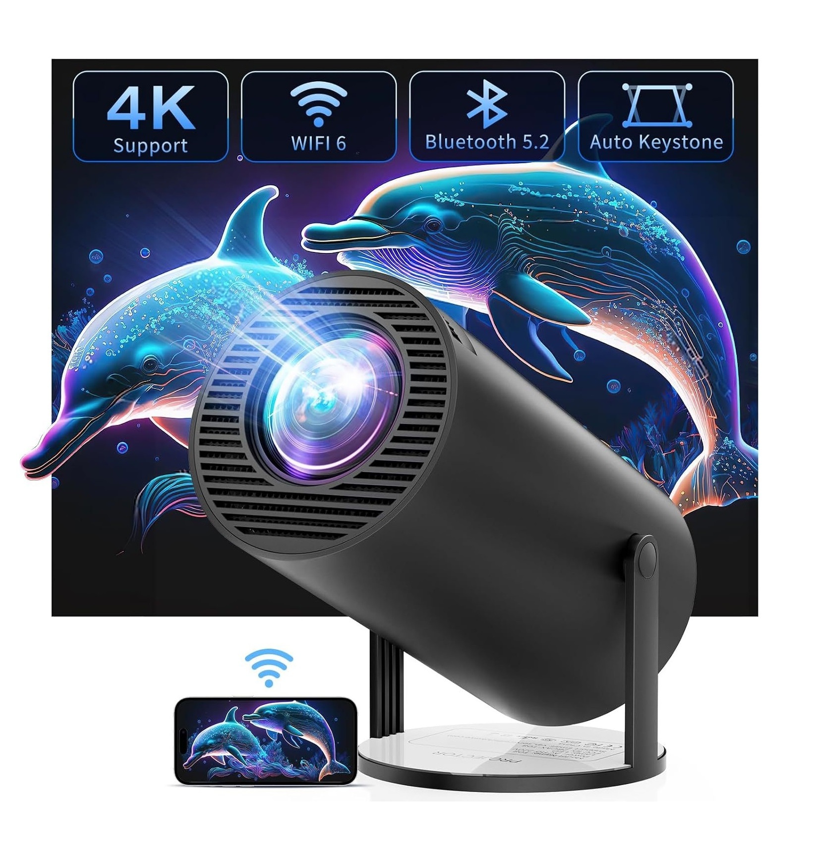 Native 1080p Mini Wifi Wireless screen Projector  Full HD Beamer Led LCD Proyector Mini Video Home Theater 4k Projectors