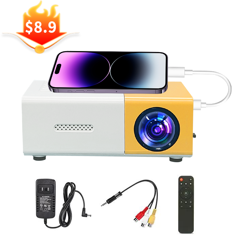 Mini Projector DLP 1080p Smart Android Wifi BT Quad Core Mobile Phone YG300 Projector