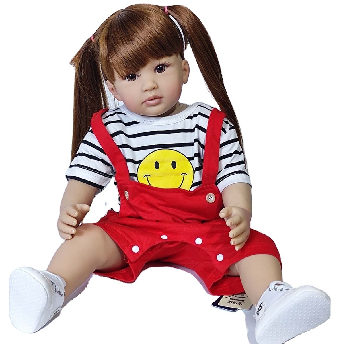 Beautiful Big Size American Girl Stuffed Cotton Newborn Toddler Reborn Dolls Silicone Baby Doll For Girl