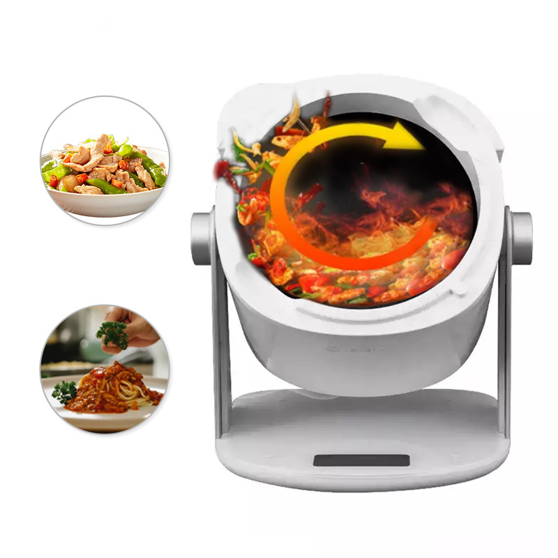 120v Us Electrical Plugs Stir Cooker Induction Rotating Wok Roti Automatic Robot Cooking Machine For Home