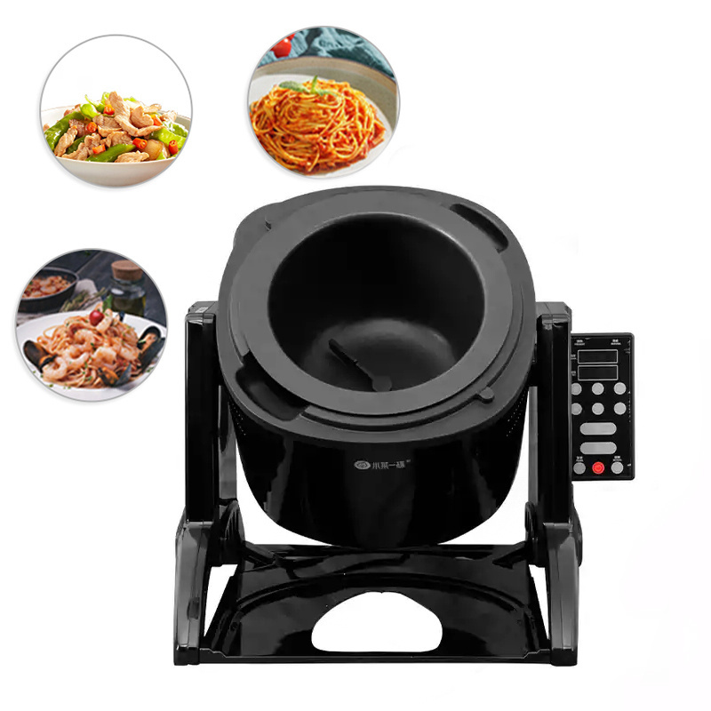 3400w Commercial Auto Drum Rotating Gas Electric Fried Rice  Automatic Stir Fry Robot Wok Machine for Restaurant