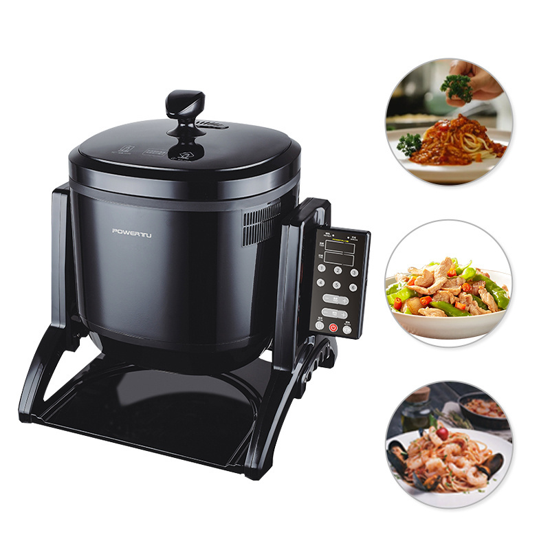 3400w Commercial Auto Drum Rotating Gas Electric Fried Rice  Automatic Stir Fry Robot Wok Machine for Restaurant