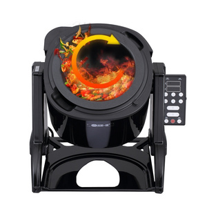 3400w Commercial Auto Drum Rotating Gas Electric Fried Rice  Automatic Stir Fry Robot Wok Machine for Restaurant