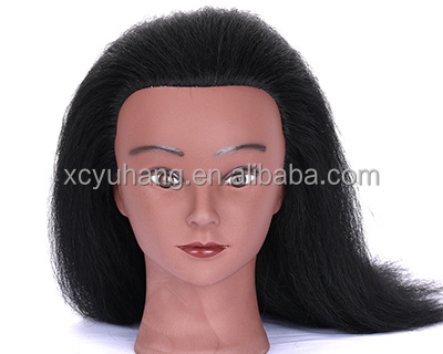 Professional college doll head Human Hair Hairdressing Training Head afro mannequin head with Natural Hair BestSuppliers