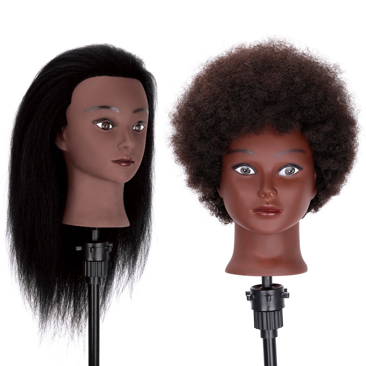 Professional college doll head Human Hair Hairdressing Training Head afro mannequin head with Natural Hair