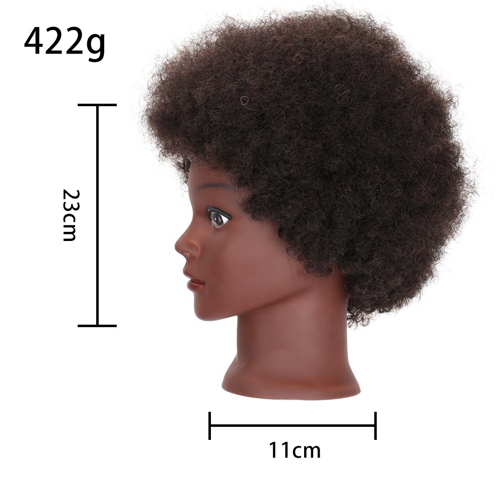 Professional college doll head Human Hair Hairdressing Training Head afro mannequin head with Natural Hair