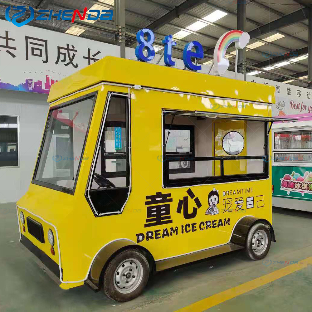 Street Mobile Kitchen Food Cart Pizza Trailer Taco Restaurant Fast Food Truck Vending Trailer For Sale