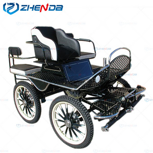 Caleches  horse drawn carriage/horse wagonVisiting Marathon Horse Carriage for sale/Black horse cart ZD-PM05