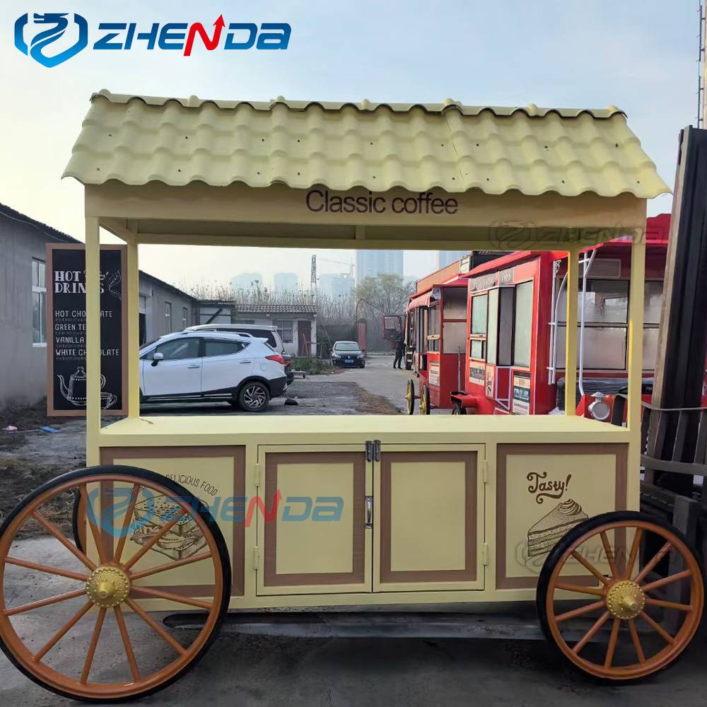 2024 Customized New Wagon Wheel Dining Truck Street Food Food Truck Electric Food Truck Hot Selling