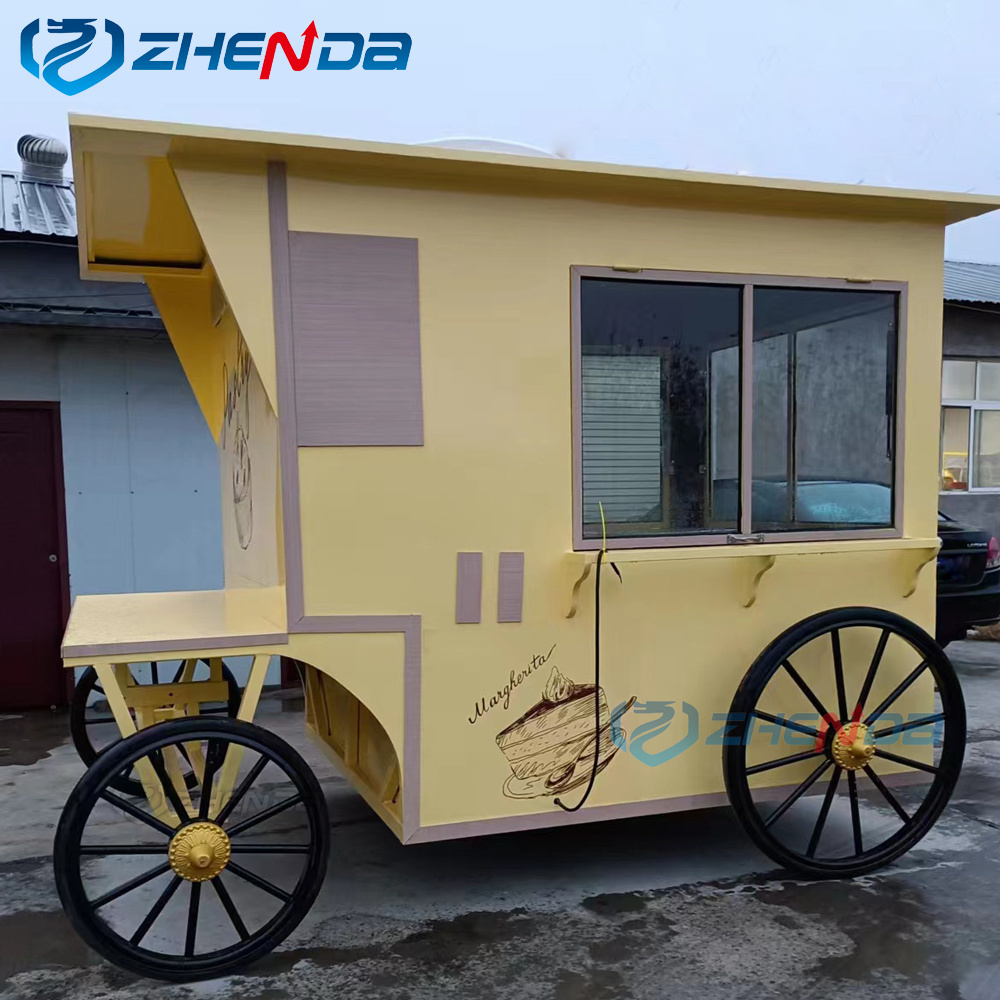 2024 Customized New Wagon Wheel Dining Truck Street Food Food Truck Electric Food Truck Hot Selling