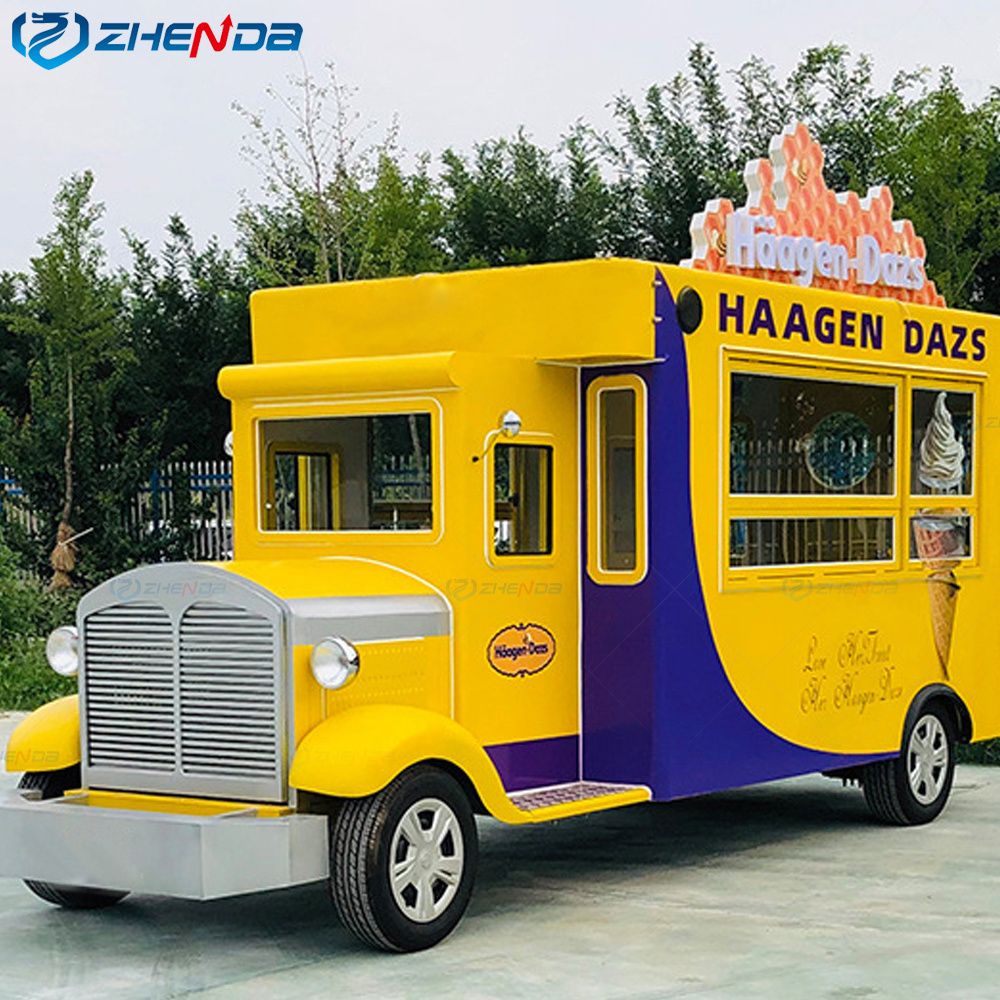 Food Vending Cart Street Mobile Coffee Food Trailer Factory Price food cart For Sale