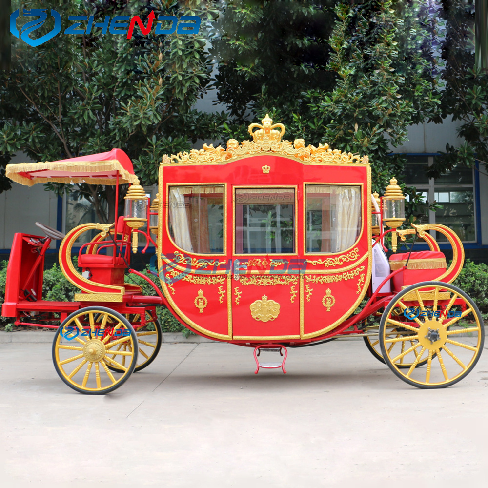 Amusement Electric rides Classical Royal horse carriage