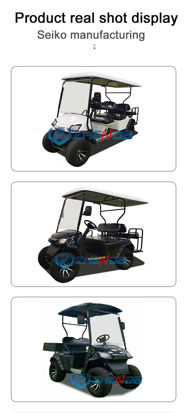 Customized luxury  4 seater electric golf cart utility buggy food golf vehicle passenger carts for sale