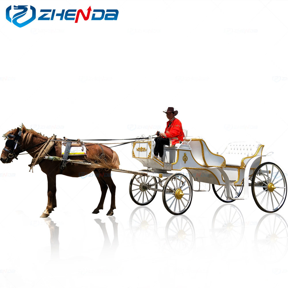 Cheap price horseless carriage Horse Drawn Carriage Scenic Sighting Truck  6 seats electric sightseeing  wagon carriage