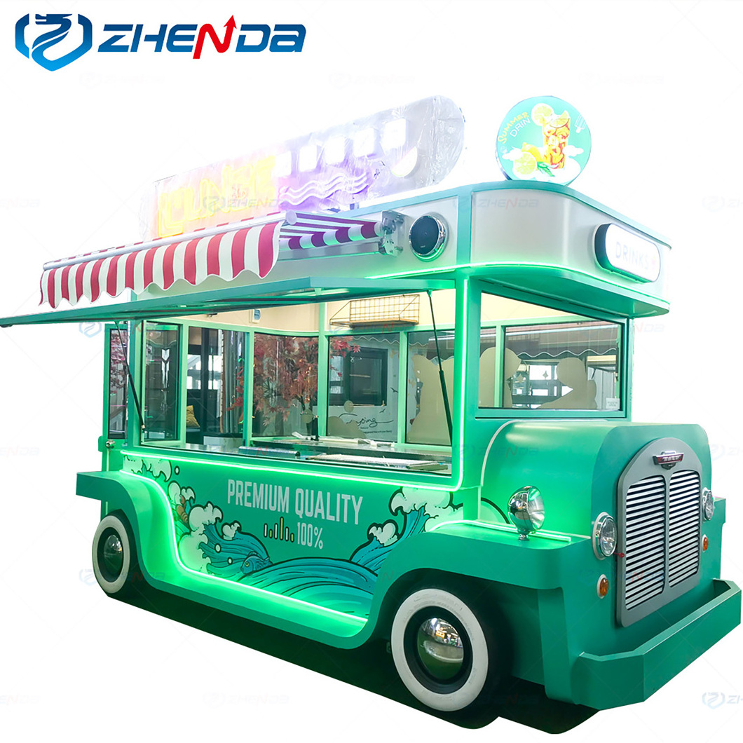 Factory Wholesale Food Trailer Fully Equipped US Standard/Popcorn Portable Car Fruit/Food Truck with Porch