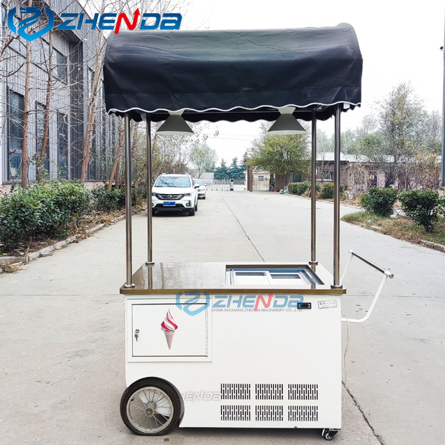 New attractive removable glass fiber food stall sweet corn cart Bike Trailer Ice Cream mini food cart