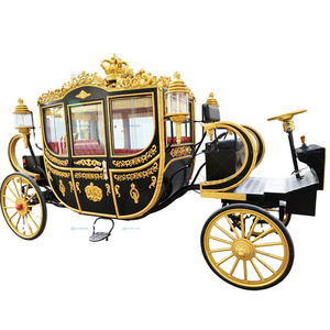 Ride On Car Princess Royal Horse And Carriage Gir/Horse Carriage Solid Rubber Wheels/Made In China Factory