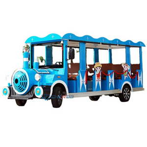 New 8 Seater Electric Sightseeing buggy 4 Wheel Hydraulic Brake and Park Brake cartoon shuttle car for Amusement Parks