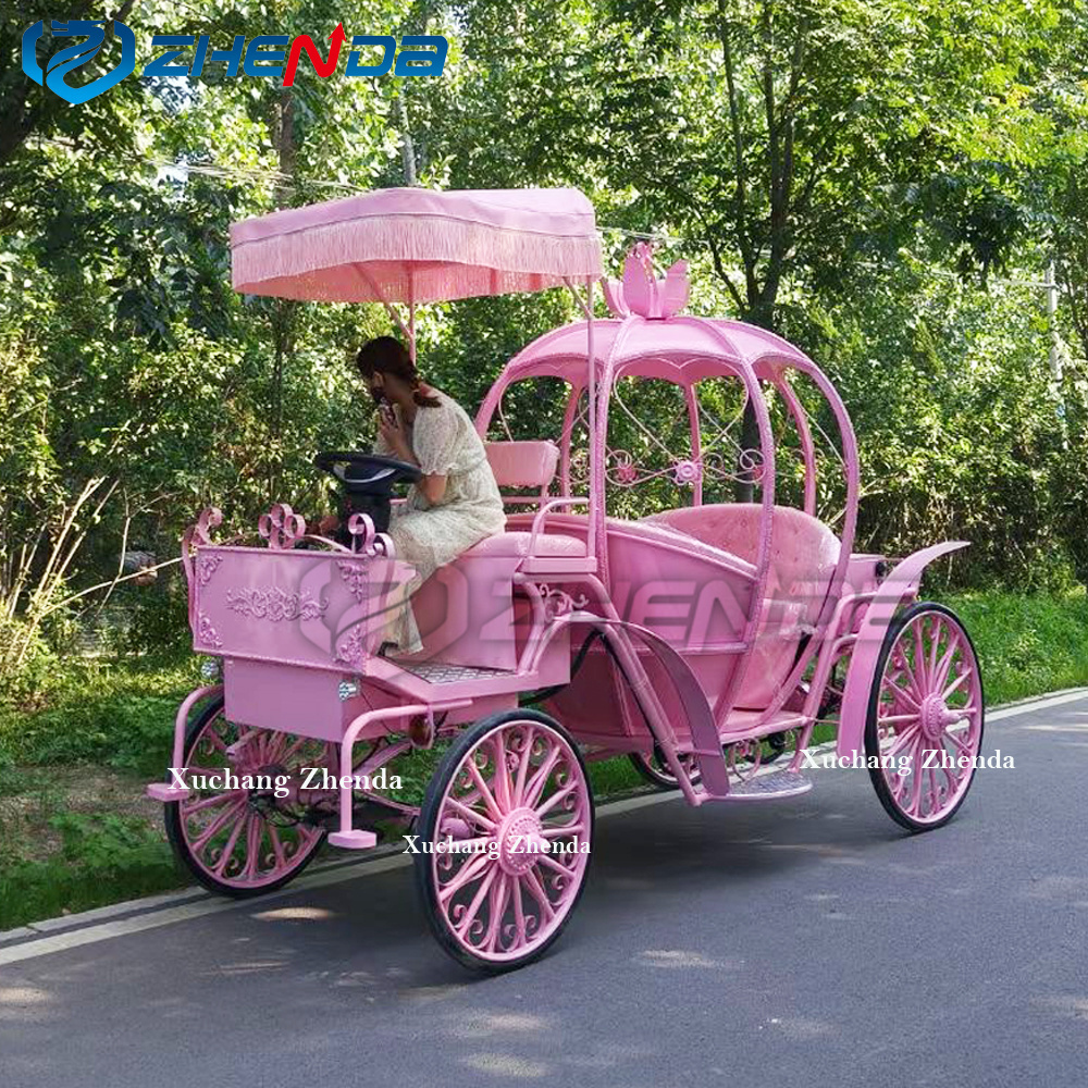 Ride On Car Princess Royal Horse And Carriage Gir/Cinderella Horse Carriage For Sale/Horse Carriage Solid Rubber Wheels