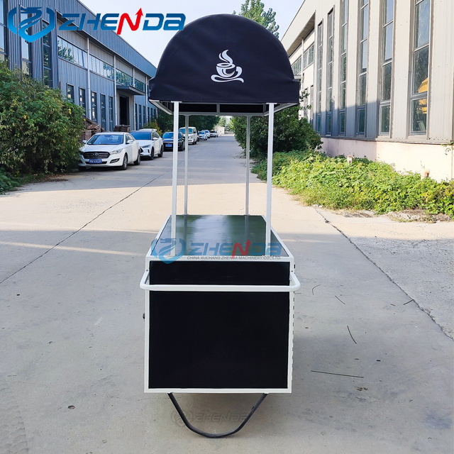 High Quality food cart stall mobile hot dog cart mini Ice Cream Bike Trailer fast food truck for sale