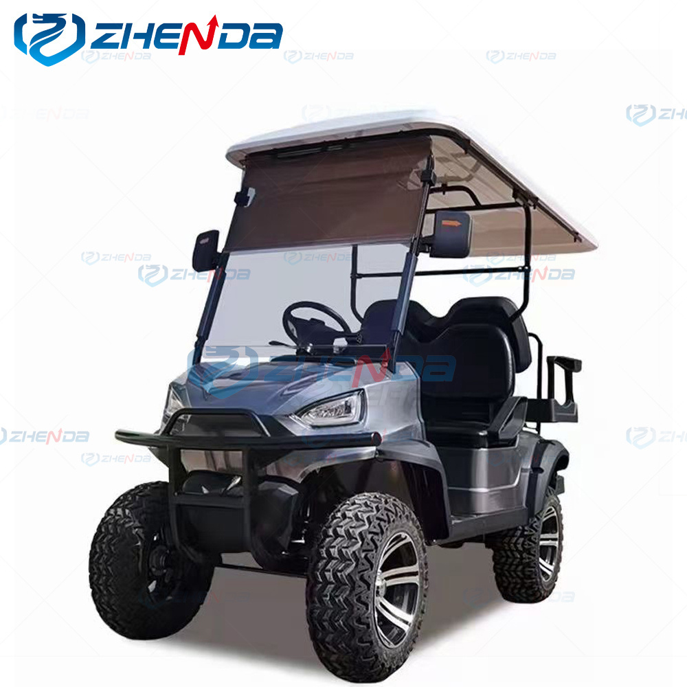 Powerful Off Road Golf Cart High-End Venue folding golf buggy 2 person club car windshield golf carts shuttle car