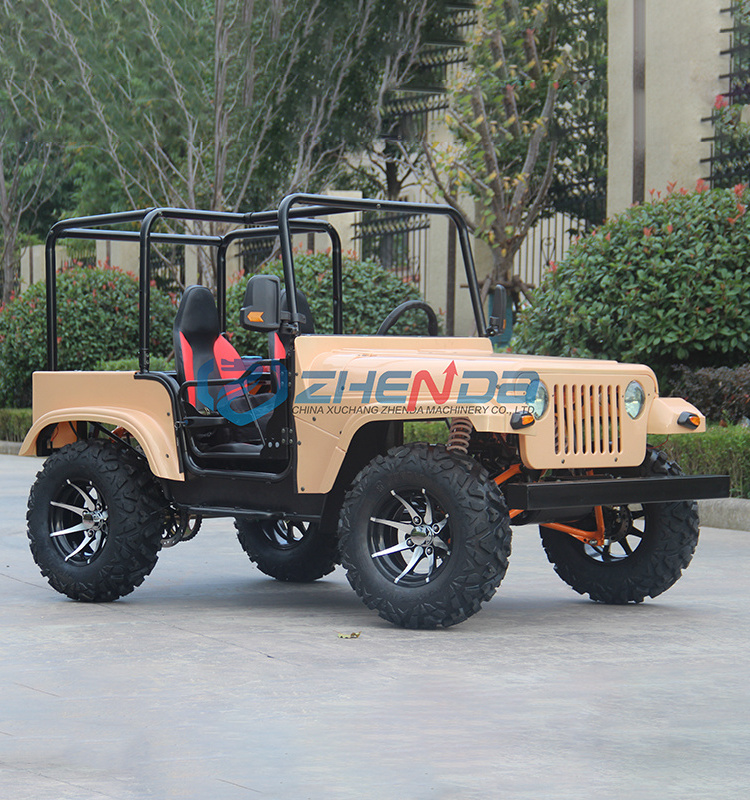 New hot selling China made all terrain off-road vehicle 2 seater mini jeep for traveling through deserts and mountains