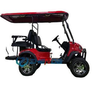 Wholesale black golf club trolley luxury 4 seater golf cart utility vehicle lithium battery golf buggy with bumper