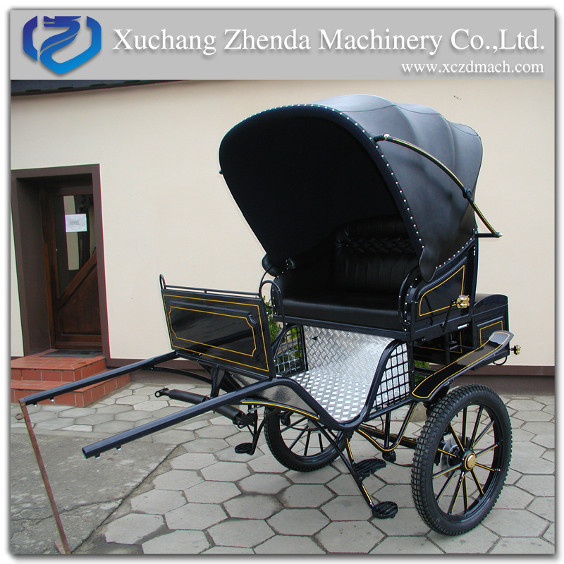 Luxury High Quality 2 Wheels Mini Horse Cart/The Pony Carriages For Horses With Two Wheels ZD-P02