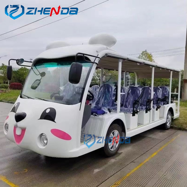 High quality Mini Sightseeing Cart sightseeing Vehicle Tourist Shuttle Electric Sightseeing Car cartoon bus