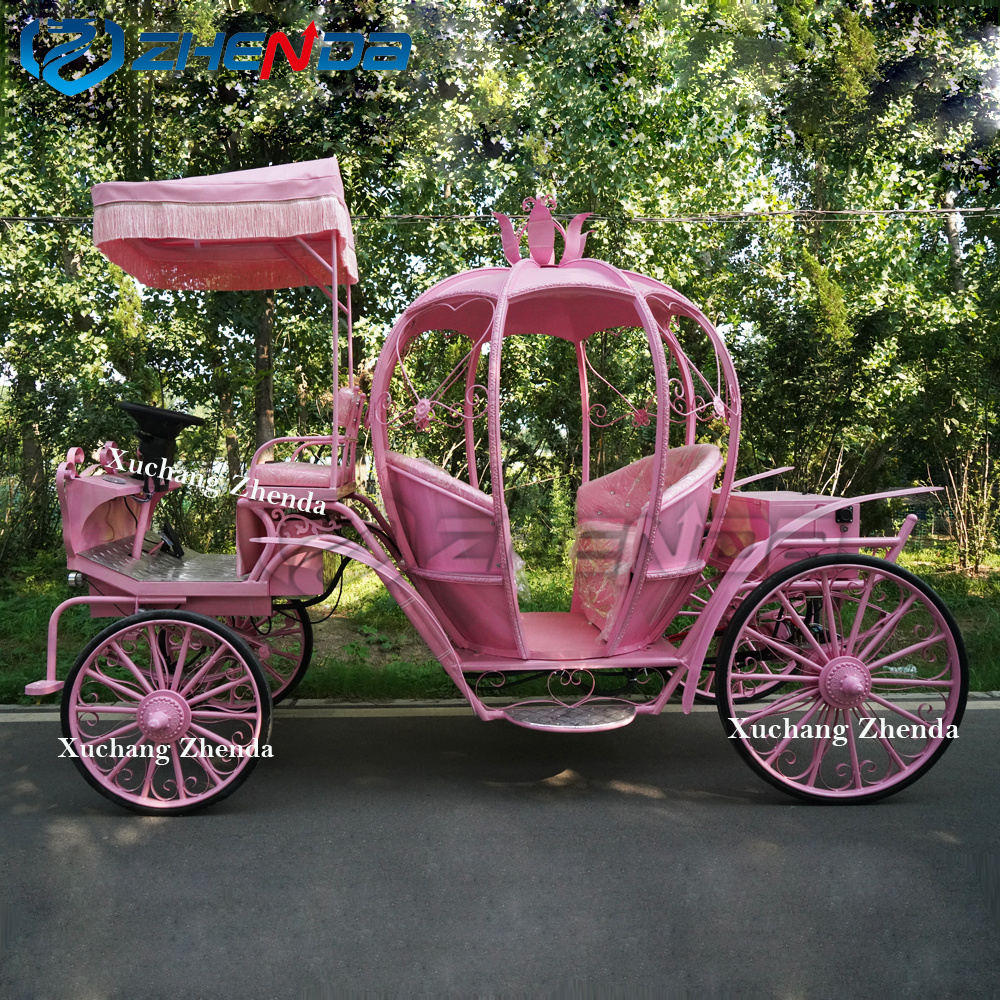 Ride On Car Princess Royal Horse And Carriage Gir/Cinderella Horse Carriage For Sale/Horse Carriage Solid Rubber Wheels