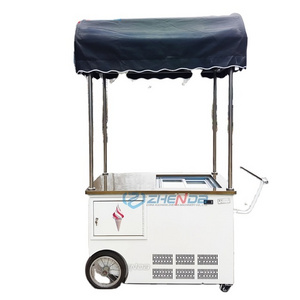 New attractive removable glass fiber food stall sweet corn cart Bike Trailer Ice Cream mini food cart