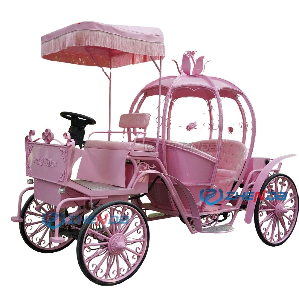 Ride On Car Princess Royal Horse And Carriage Gir/Cinderella Horse Carriage For Sale/Horse Carriage Solid Rubber Wheels