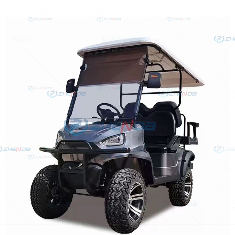 Powerful Off Road Golf Cart High-End Venue folding golf buggy 2 person club car windshield golf carts shuttle car