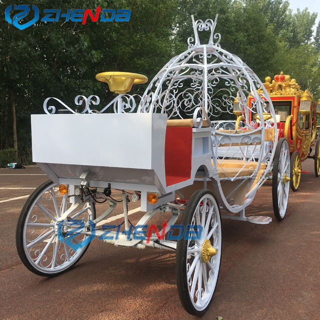 Photography Props cinderella pumpkin carriage small wedding horse carriage 4 wheels electric horse carriage